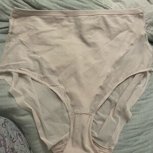 Sheer High-Waist Shapewear Panties - Light Pink